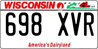 WI license plate 698XVR