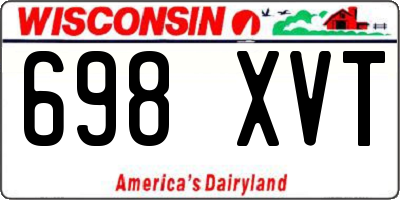 WI license plate 698XVT