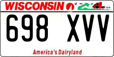 WI license plate 698XVV