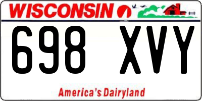 WI license plate 698XVY