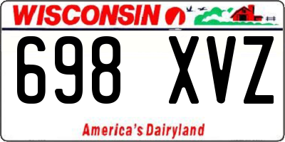 WI license plate 698XVZ
