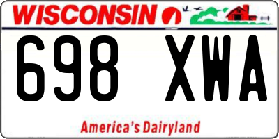 WI license plate 698XWA