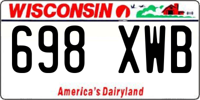 WI license plate 698XWB