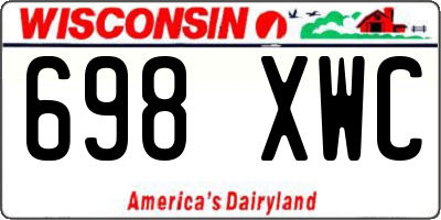 WI license plate 698XWC
