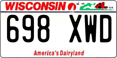 WI license plate 698XWD