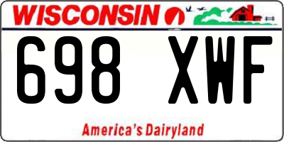 WI license plate 698XWF