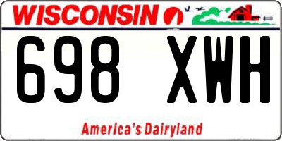 WI license plate 698XWH