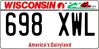 WI license plate 698XWL