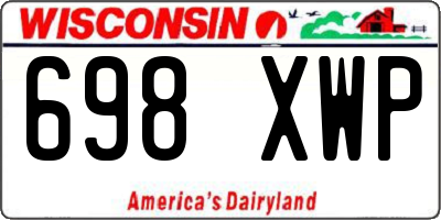 WI license plate 698XWP