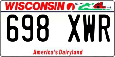 WI license plate 698XWR