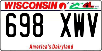 WI license plate 698XWV