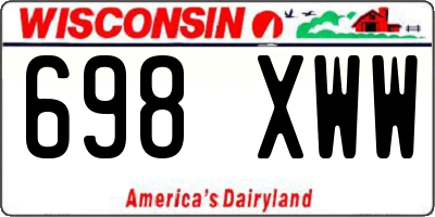 WI license plate 698XWW
