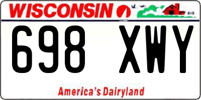 WI license plate 698XWY