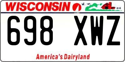 WI license plate 698XWZ