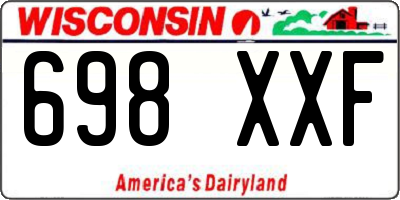 WI license plate 698XXF