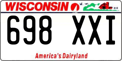 WI license plate 698XXI