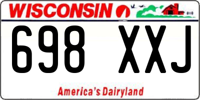 WI license plate 698XXJ
