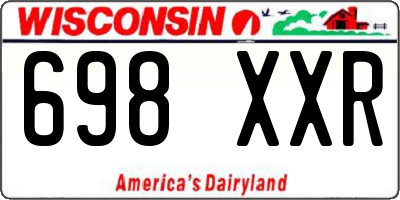 WI license plate 698XXR