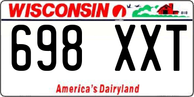 WI license plate 698XXT