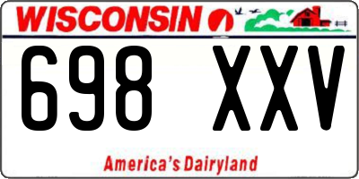 WI license plate 698XXV