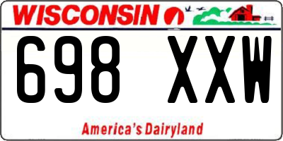 WI license plate 698XXW
