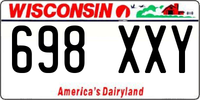 WI license plate 698XXY