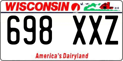 WI license plate 698XXZ