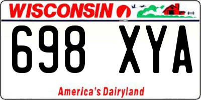 WI license plate 698XYA