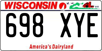 WI license plate 698XYE