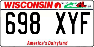 WI license plate 698XYF