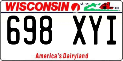 WI license plate 698XYI