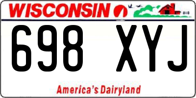 WI license plate 698XYJ