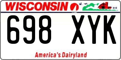 WI license plate 698XYK