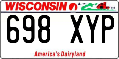 WI license plate 698XYP