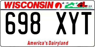 WI license plate 698XYT