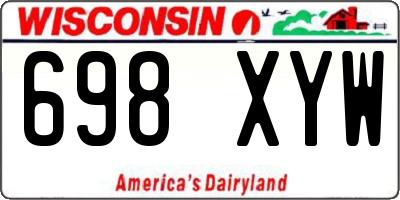 WI license plate 698XYW