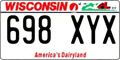 WI license plate 698XYX