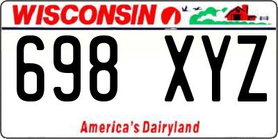 WI license plate 698XYZ