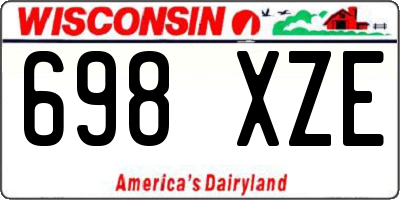 WI license plate 698XZE