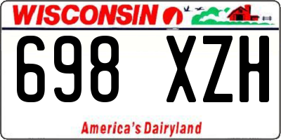 WI license plate 698XZH