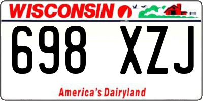 WI license plate 698XZJ