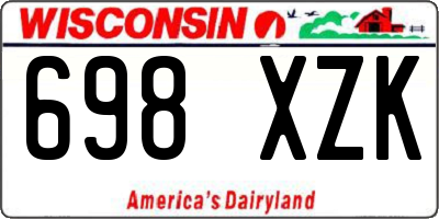 WI license plate 698XZK
