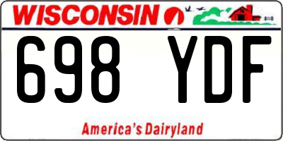WI license plate 698YDF