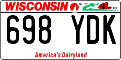 WI license plate 698YDK