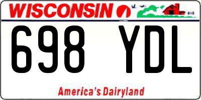 WI license plate 698YDL