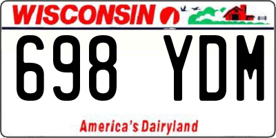 WI license plate 698YDM