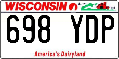 WI license plate 698YDP