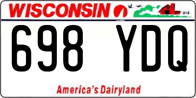 WI license plate 698YDQ