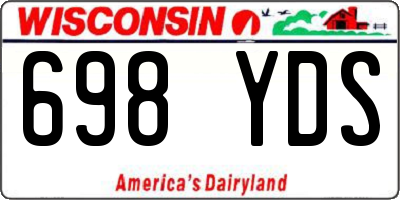 WI license plate 698YDS
