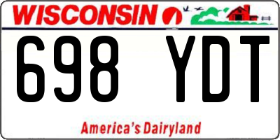 WI license plate 698YDT